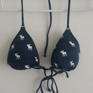 Abercrombie & Fitch logo Navy Blue Triangle Bikini XS